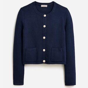 J. Crew Black Blazer with Golden Hardware size S 100% Cotton